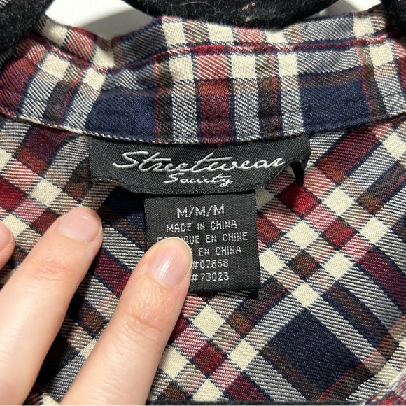2/$15 🐧 Lightweight Plaid Flannel Button Up - Picture 2 of 4